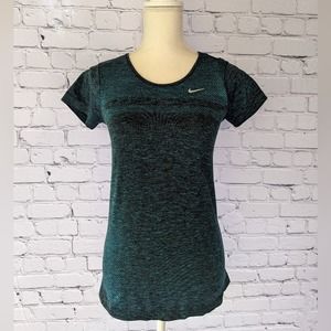 Nike Dri-fit Short Sleeve Athletic Top Green Size Small